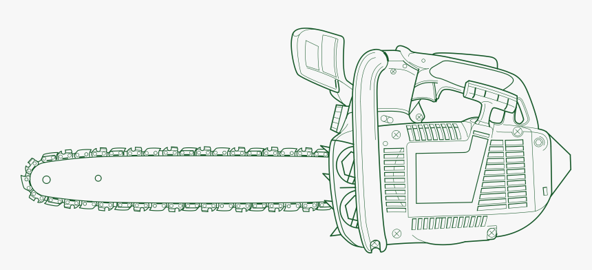Chain Saw Clip Arts - Draw A Chainsaw, HD Png Download