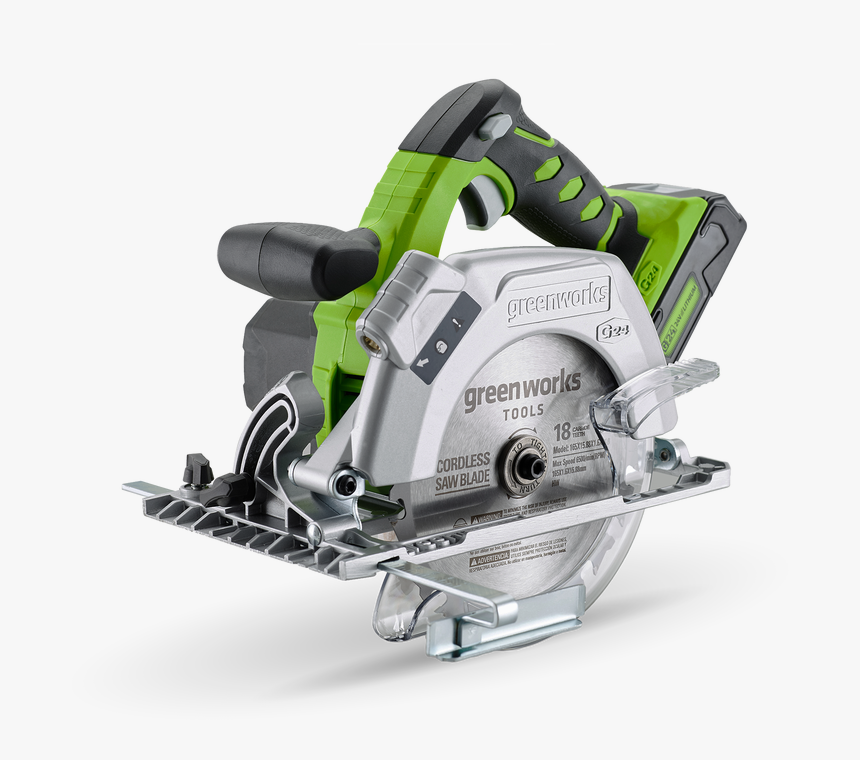 G24cs - Greenworks Cordless Circular Saw, HD Png Download