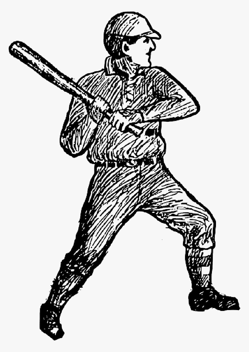Baseball Art Public Domain , Png Download - Estadio De Beisbol Dibujar Blanco Y Negro Png, Transparent Png