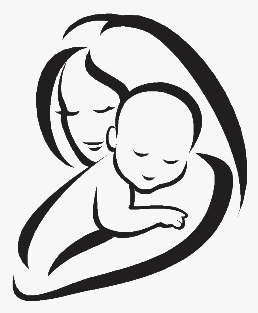 I Love You Mother Png Picture - Mother And Child Drawing, Transparent Png