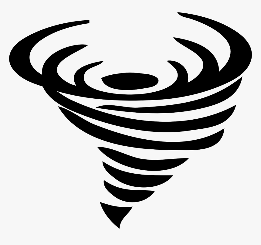 Tornado Clip Art Black And White, HD Png Download