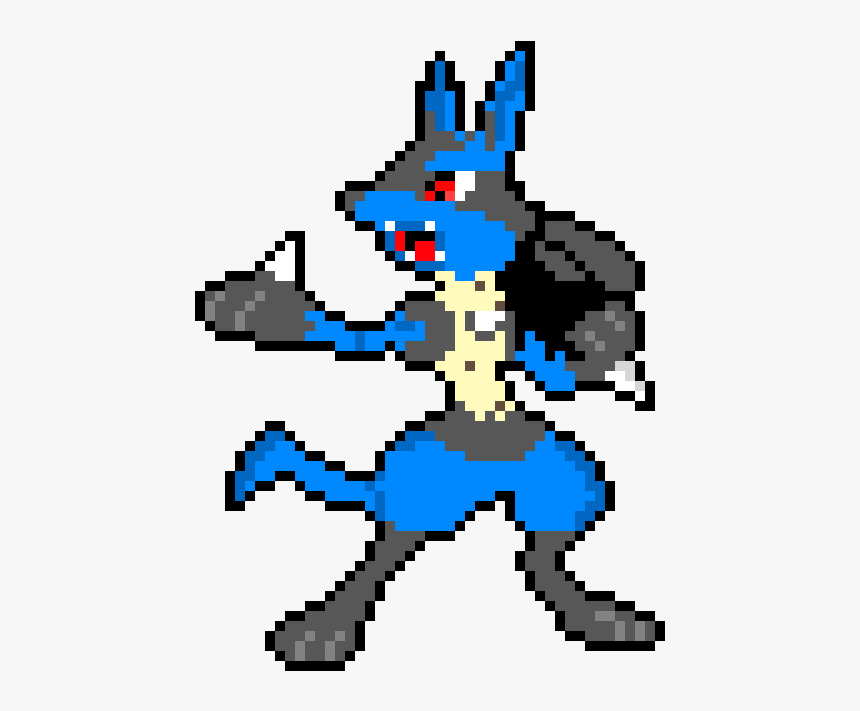 Lucario Minecraft Pixel Art, HD Png Download