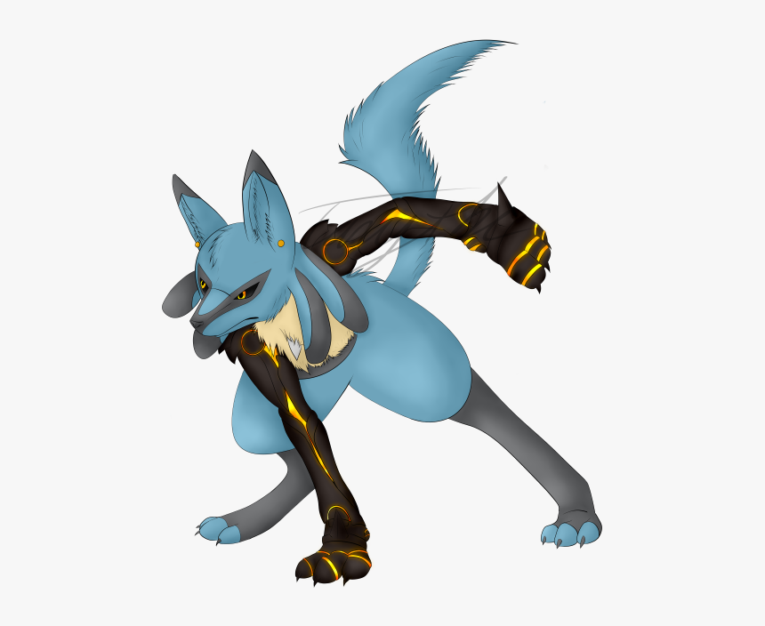 Genos The Cyborg Lucario Pivhahq - Cyborg Lucario, HD Png Download