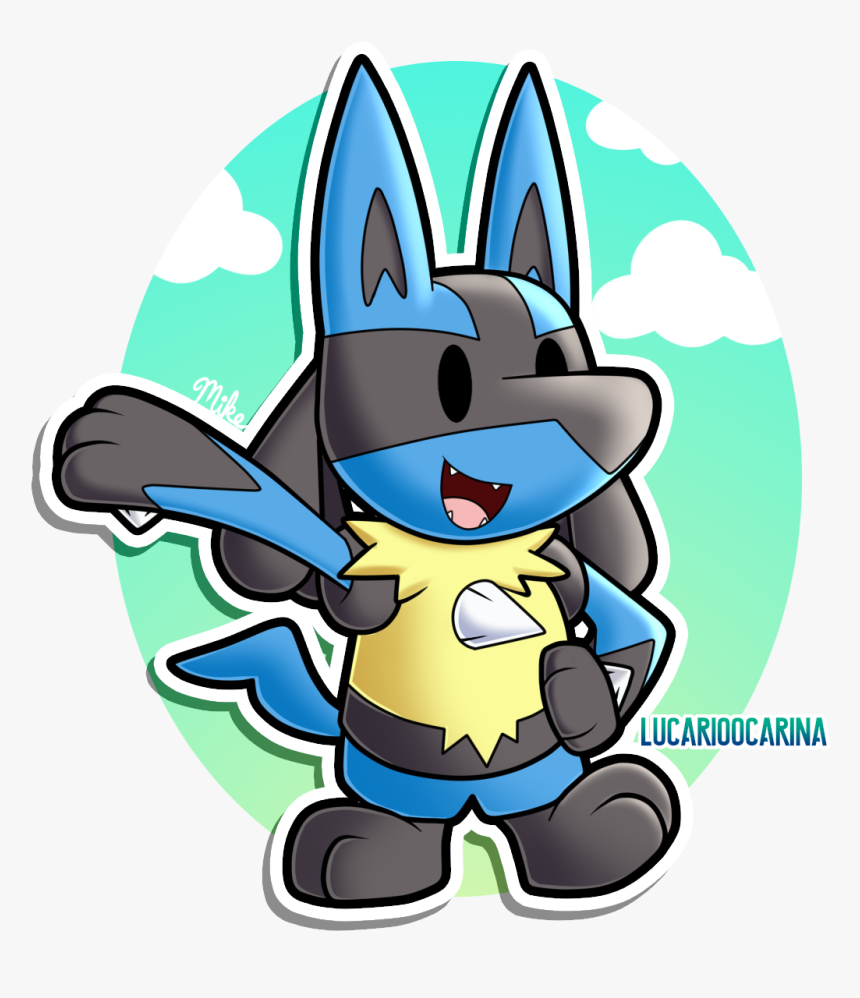 Paper Lucario, HD Png Download