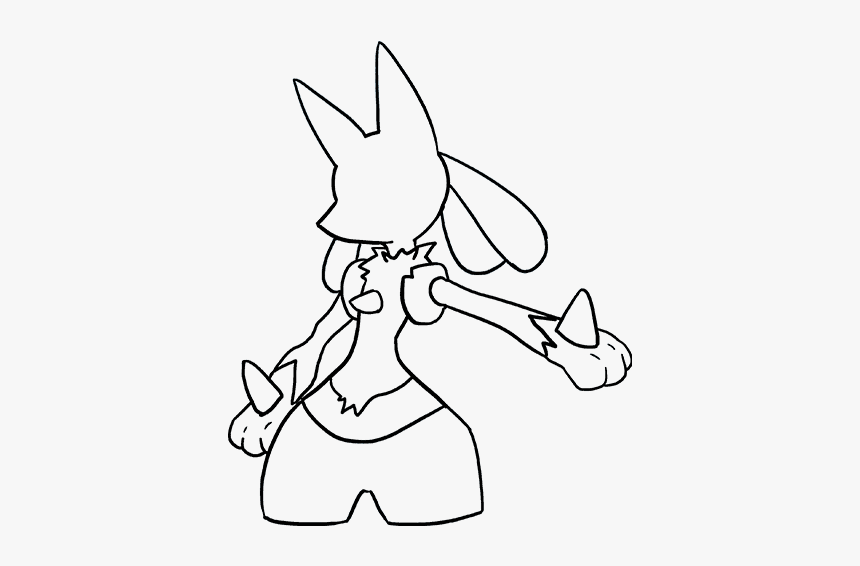 How To Draw Lucario - Lucario Outline, HD Png Download