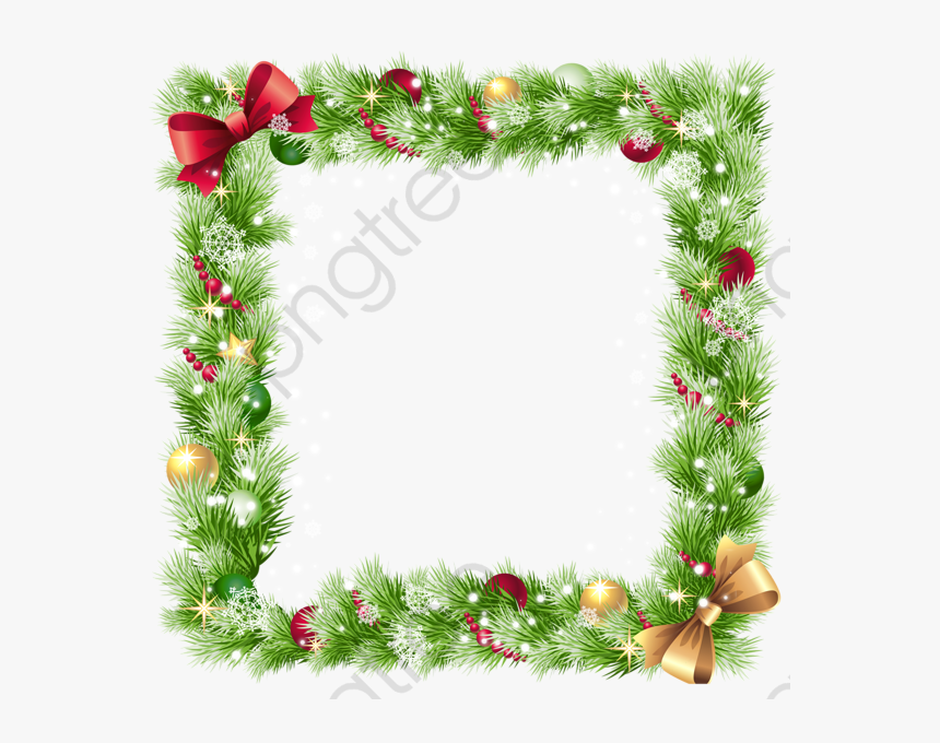 Christmas Border Clipart Square - Christmas Background Border, HD Png Download