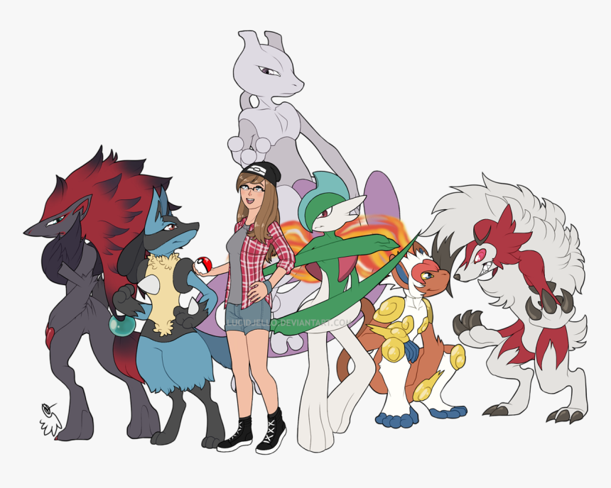 Mewtwo Lucario Zoroark, HD Png Download