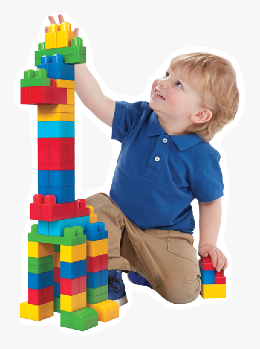 Play Toy Toys Kids Child Toddler Block Clipart - Child Playing With Blocks, HD Png Download