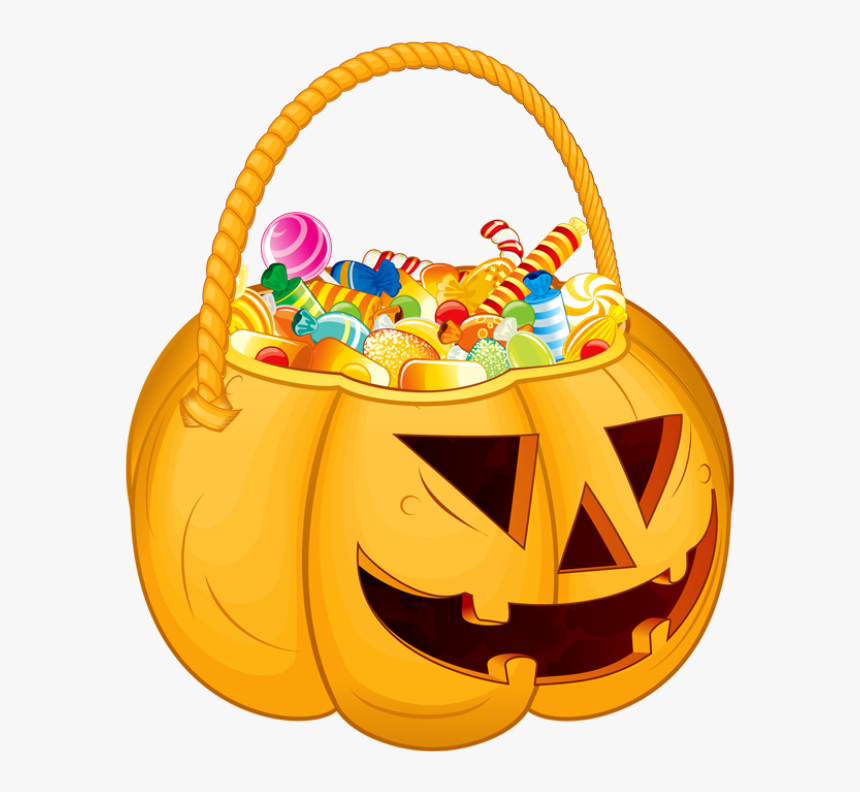 October Clipart Candy - Trick Or Treat Bag Png, Transparent Png