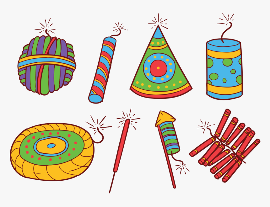 20+ Outline Diwali Crackers Clipart Pics
