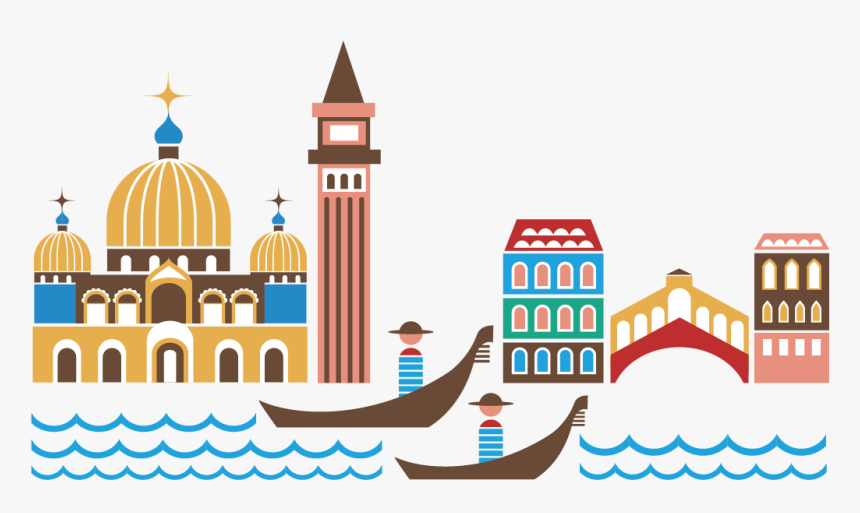 Venice Gondola Clip Art - Clipart Venezia, HD Png Download