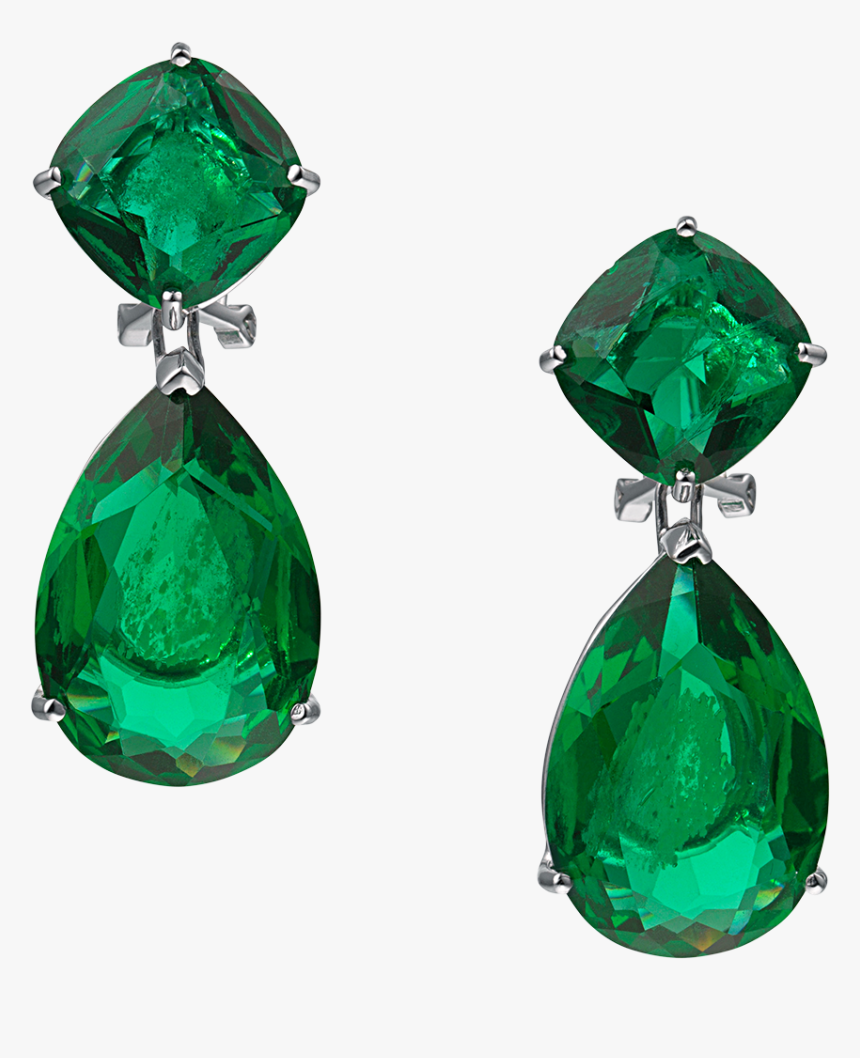 Angelina Omega Clip Green Earrings - Green Earrings Png, Transparent Png
