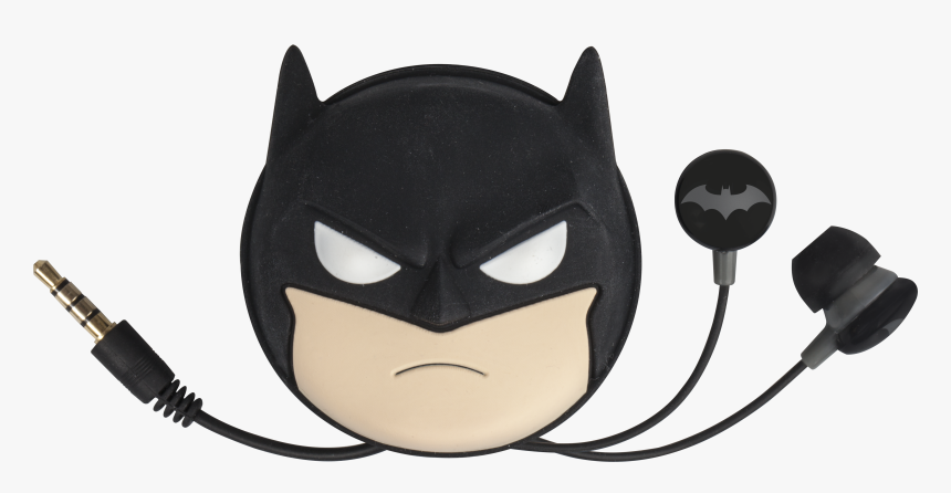 Dc Comics Batman Earphones With Travel Case Image - Batman Earphones, HD Png Download
