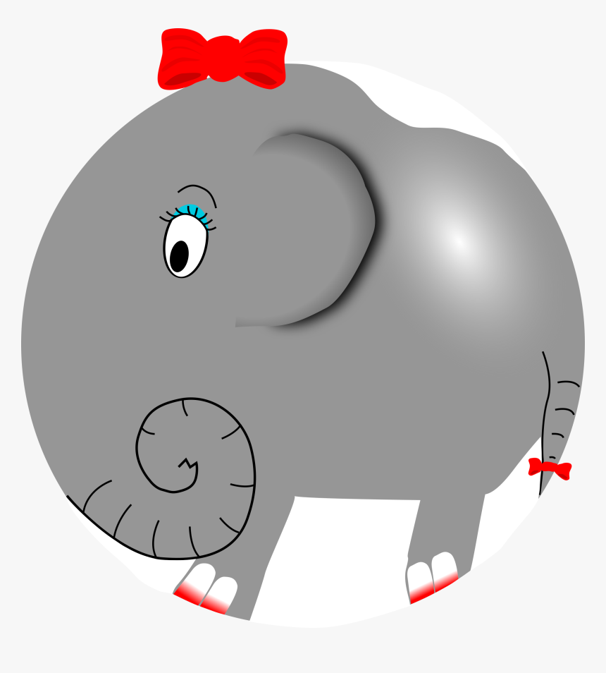 Funny Little Cartoon Clip Arts - Elephant Cartoon Animation, HD Png Download