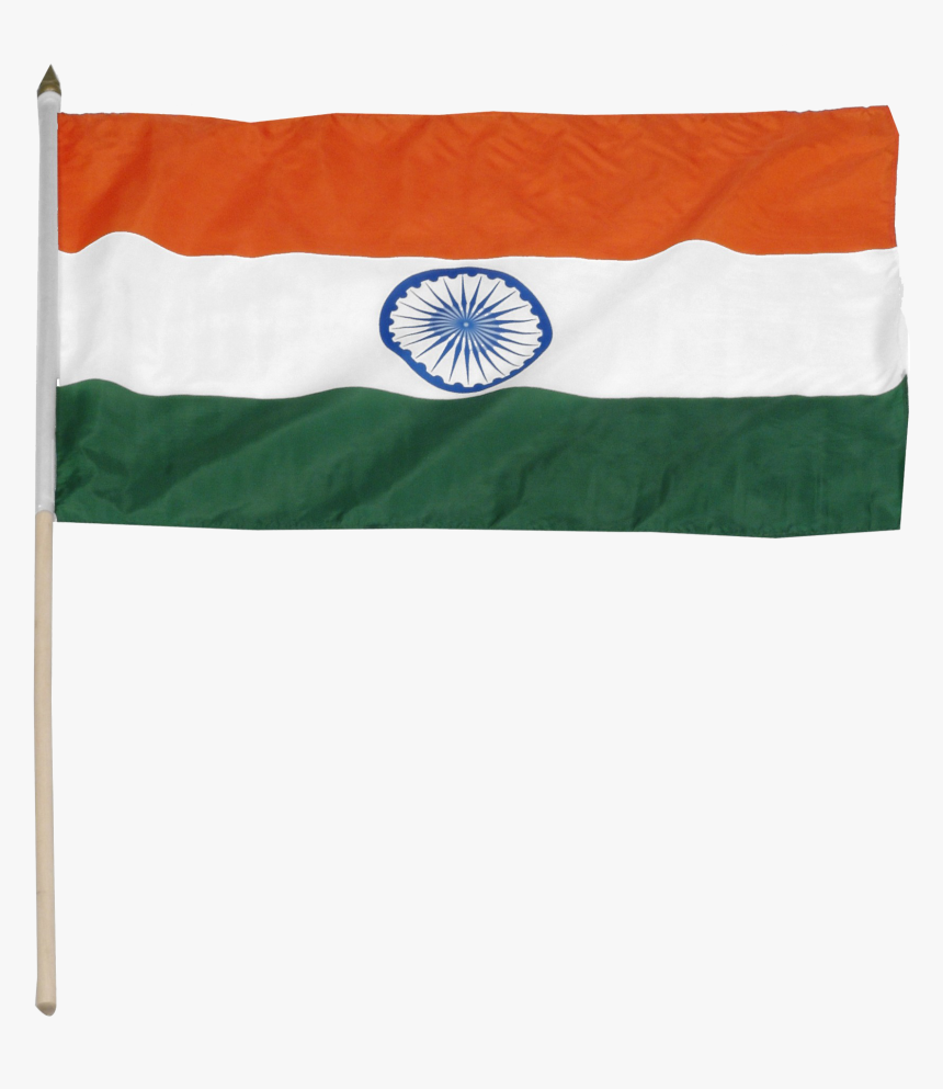 Indian Flag With Stick , Png Download - Indian Flag Stick Png, Transparent Png