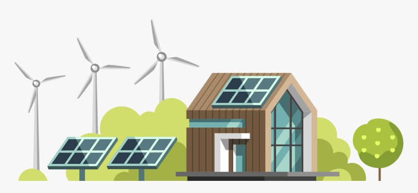 Grid Connected Solar Rooftop System - Solar Home, HD Png Download