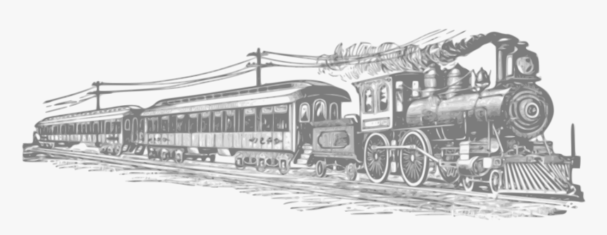 Train Rail Transport Steam Locomotive Clip Art - Transparent Train, HD Png Download