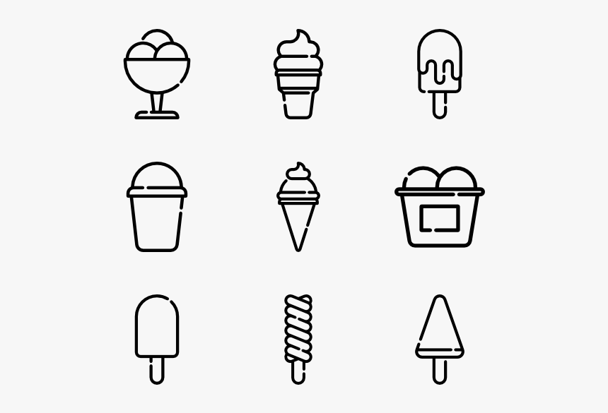 Kulfi Ice Cream Black And White, HD Png Download