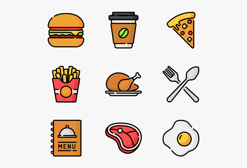 Fast Food - Burger & Fries Icon, HD Png Download