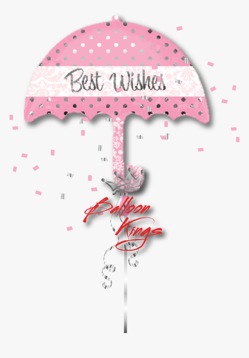 Best Wishes Pink Umbrella - Calligraphy, HD Png Download