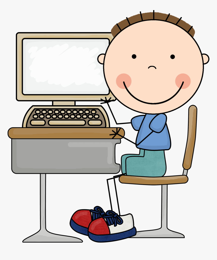 Computer Center Clipart Clip Art Library - Kid On Computer Clipart, HD ...