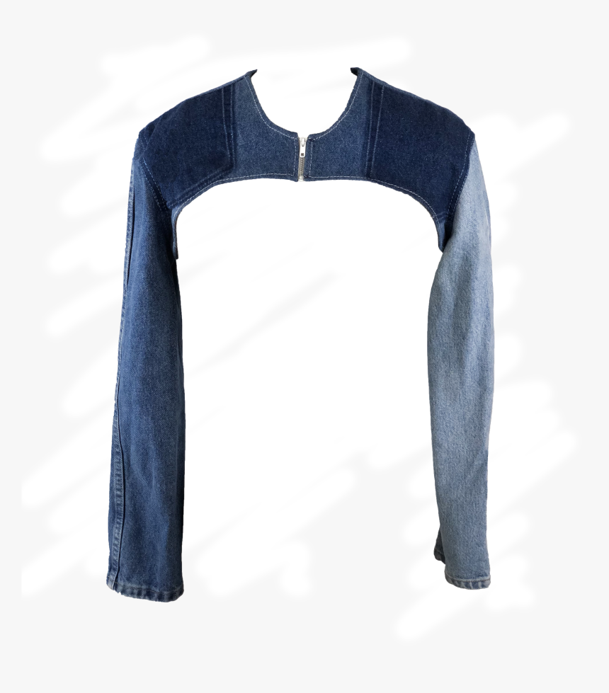 The Denim Bolero 
 Class Lazyload Lazyload Fade In - Long-sleeved T-shirt, HD Png Download