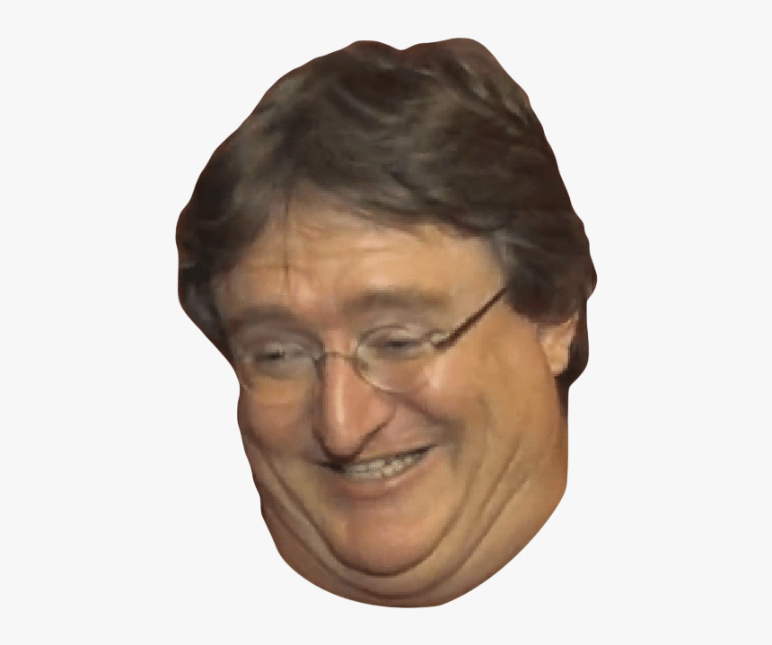 Gaben Laugh - Gabe Newell Face Png, Transparent Png
