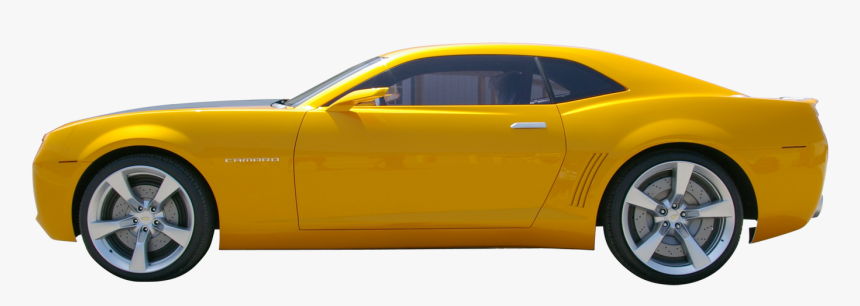 Yellow Camaro Transparent Background - Car On Transparent Background, HD Png Download