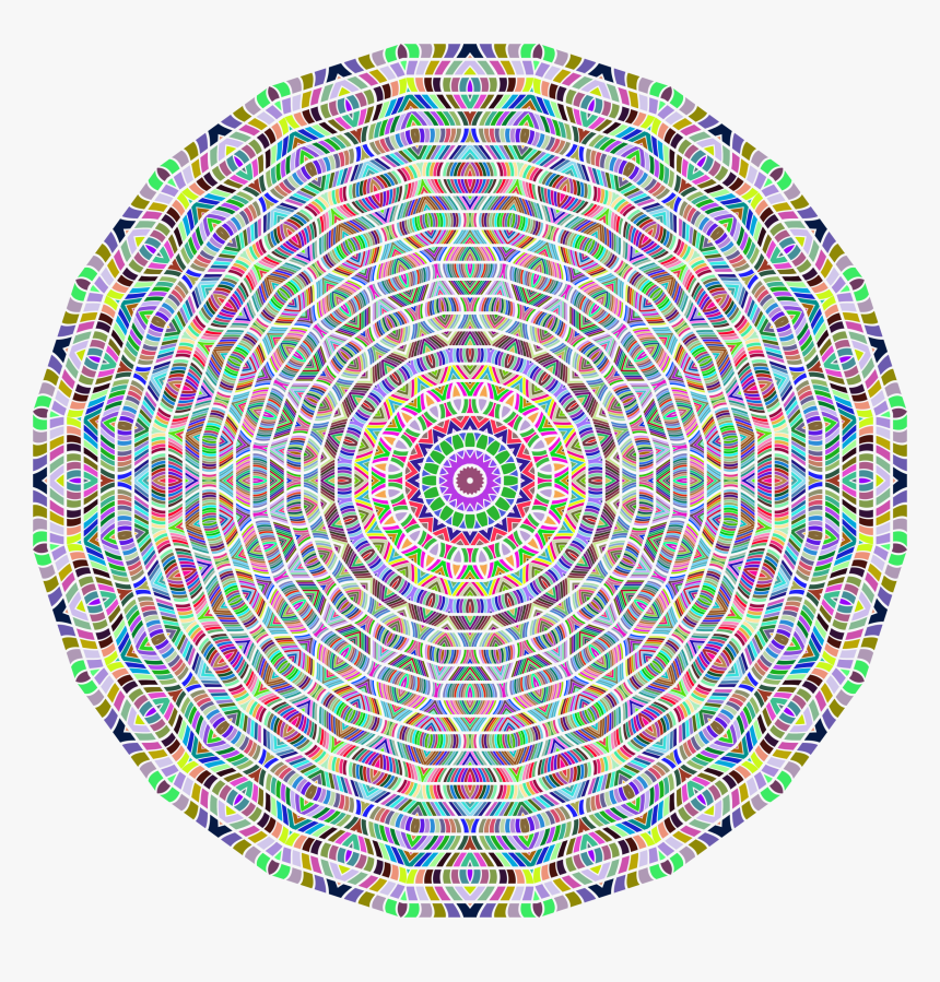 Prismatic Glorious Mandala No Background Clip Arts - Circle, HD Png Download