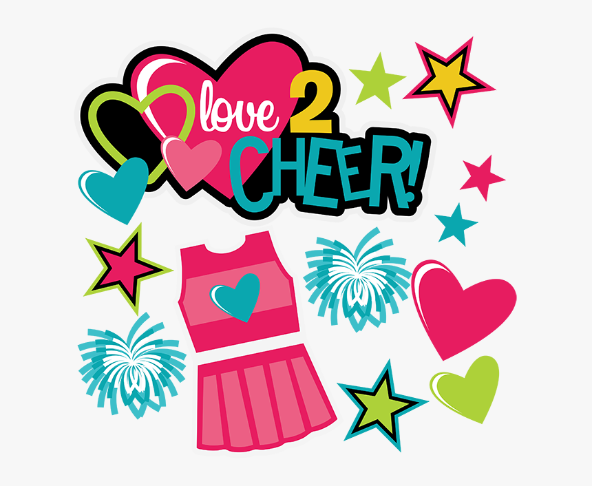 Love 2 Cheer Svg Scrapbook Collection Cheerleading - Love To Cheerleading, HD Png Download
