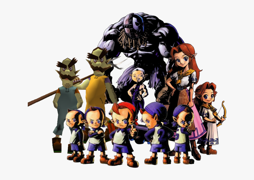 Majora S Mask Side-characters - Majora's Mask Characters, HD Png Download