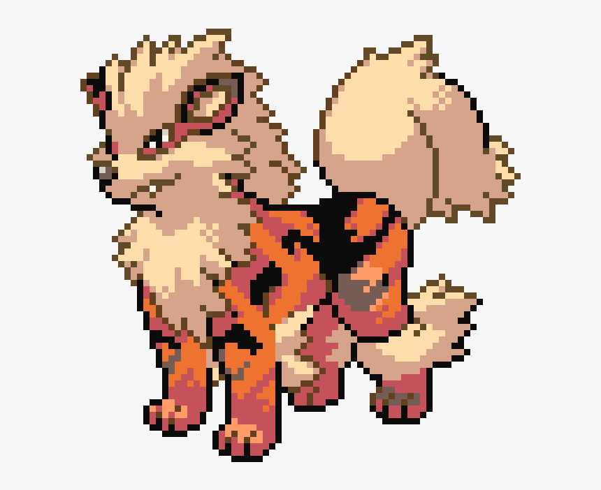 Minecraft Pixel Art Arcanine , Png Download - Arcanine Pixel Art, Transparent Png