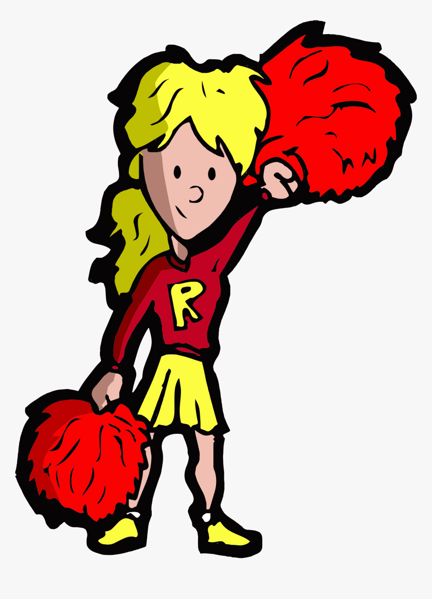 Drink Clipart Cheer - Cheerleader Cartoon Png, Transparent Png