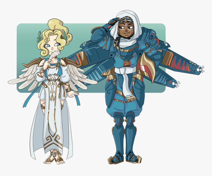 Pharmercy Rocket Angel Mercy Pharah Angela Ziegler - Cartoon, HD Png Download