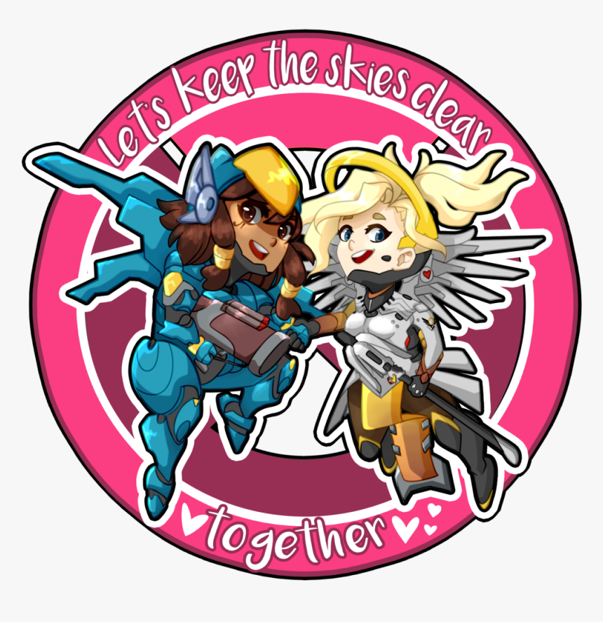 Blogging Overwatch Overwatch Fanart Pharmercy Pharah - Cartoon, HD Png Download
