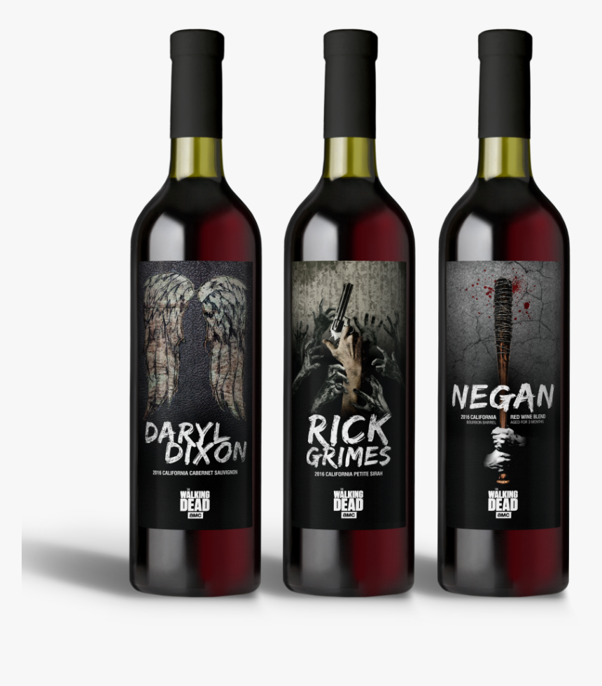 The Trio Of &ldquo - Walking Dead Rick Label Wine, HD Png Download