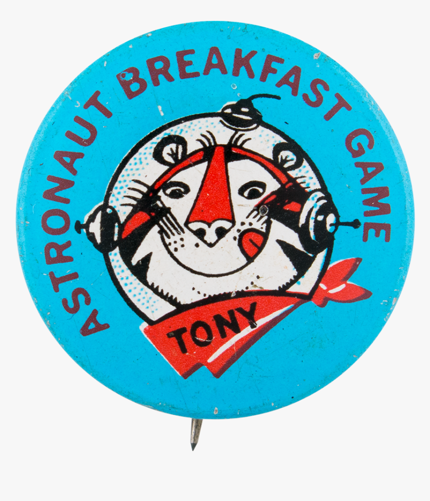 Astronaut Breakfast Game Blue Advertising Button Museum - Astronaut Breakfast Game, HD Png Download