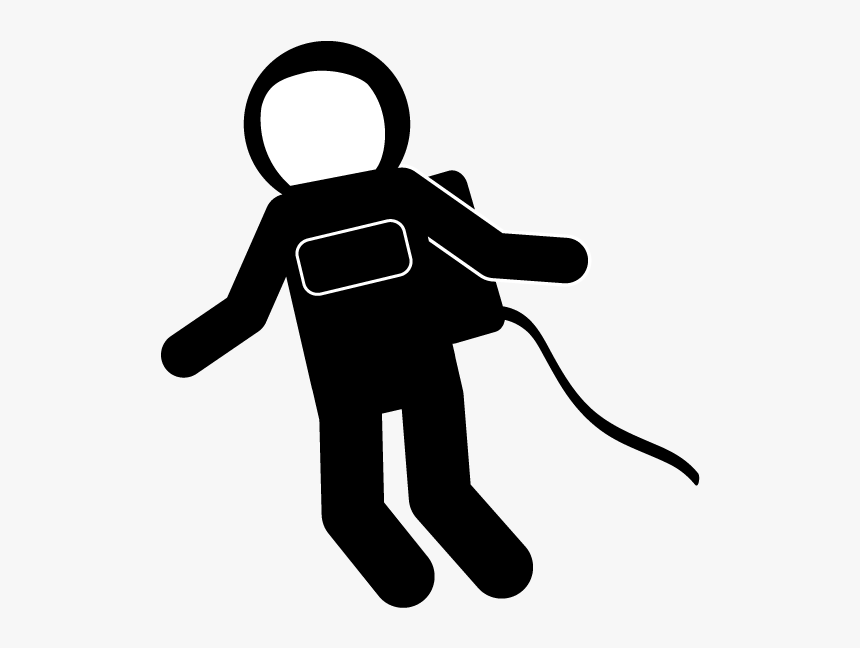 Astronaut Weightlessness Darkness Infinity Work - Astronaut Silhouette Clip Art, HD Png Download
