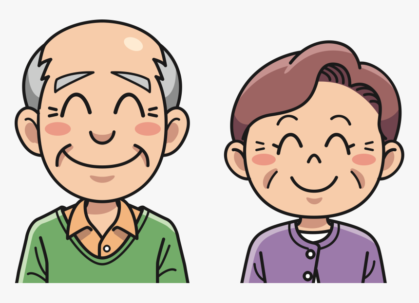 Grandpa Clipart Happy Old Couple - Grandmother And Grandfather Clipart, HD Png Download