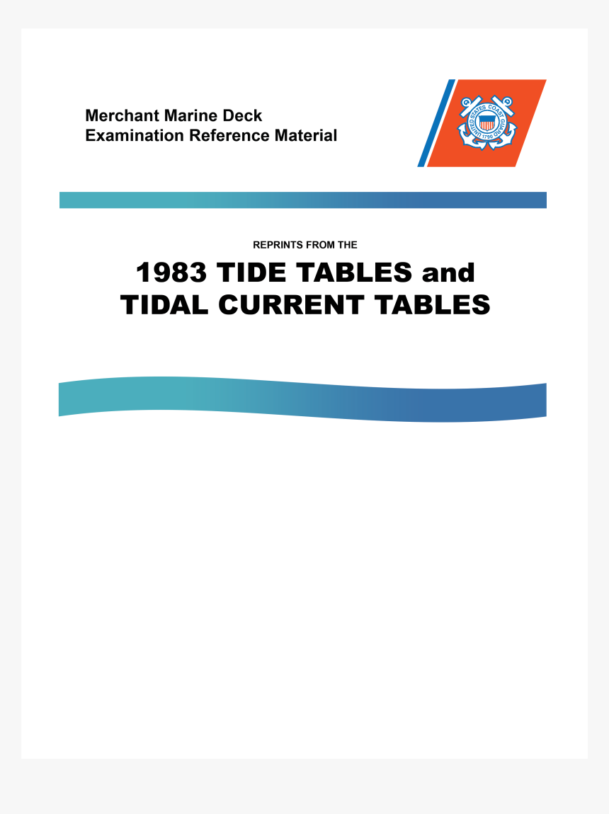 Study Aids, Tide Tables & Tidal Current Tables - Coast Guard, HD Png Download