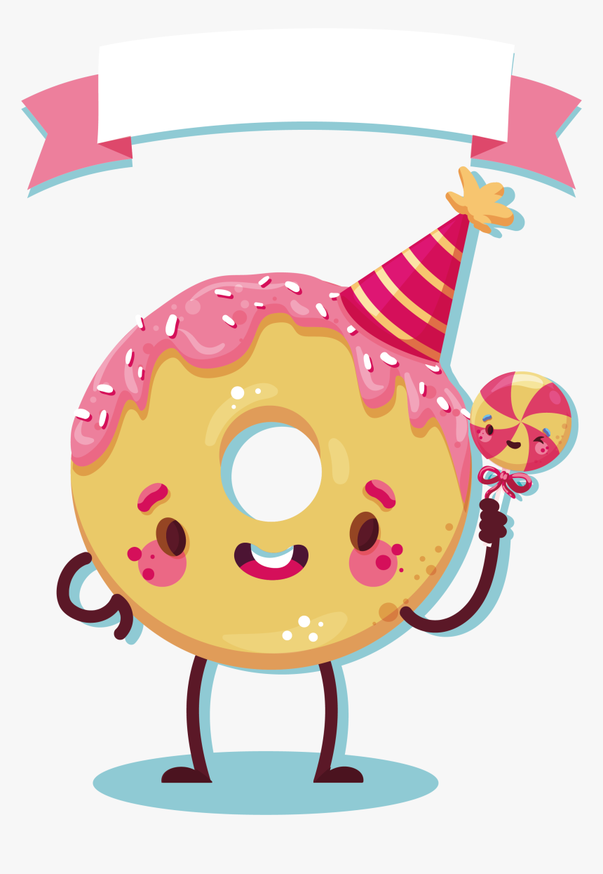 Donut Doughnut Cartoon Free Transparent Image Hd Clipart - Donut Cartoon Clipart Png, Png Download