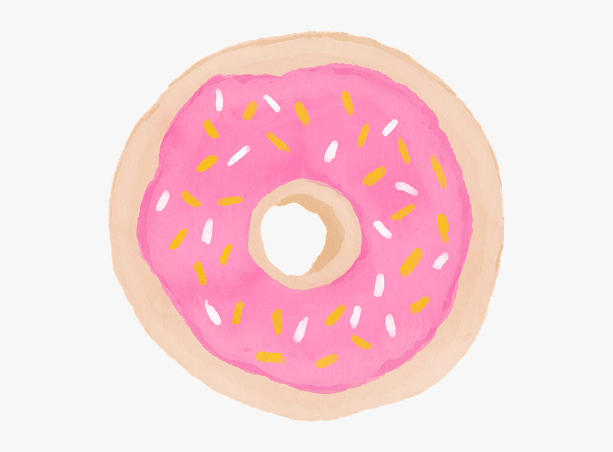 Watercolour Donut, Watercolor Donut, Watercolor - Ciambella, HD Png Download