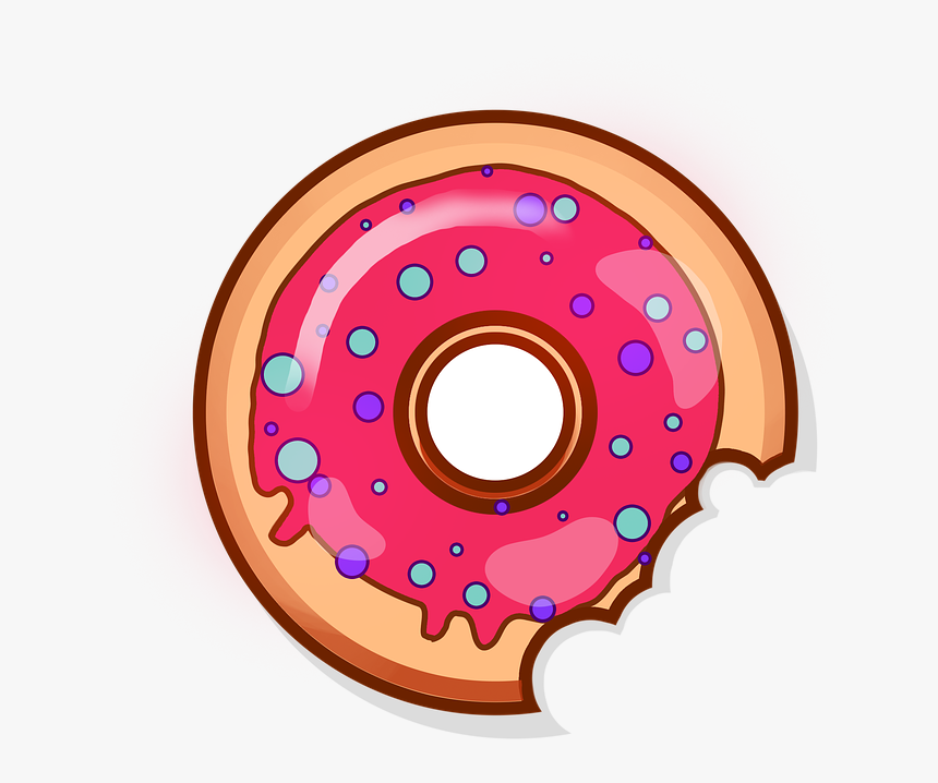 Donut, Sweets, Baking, Food, Tasty, Bun, Yummy, Icon - Bitten Donut Png, Transparent Png
