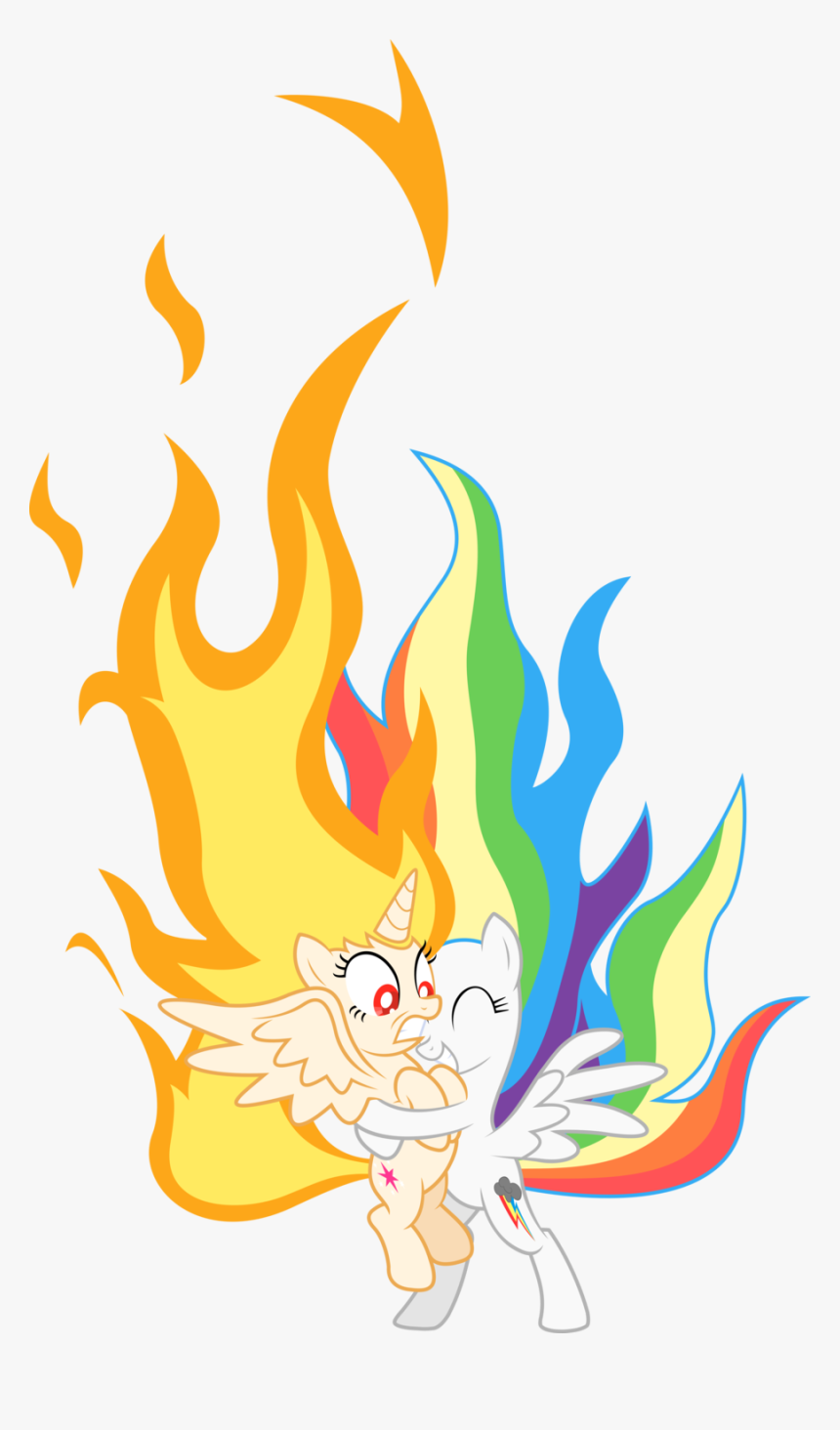 Flame Princess Twilight - Flaming Twilight And Super Rainbow Dash, HD Png Download
