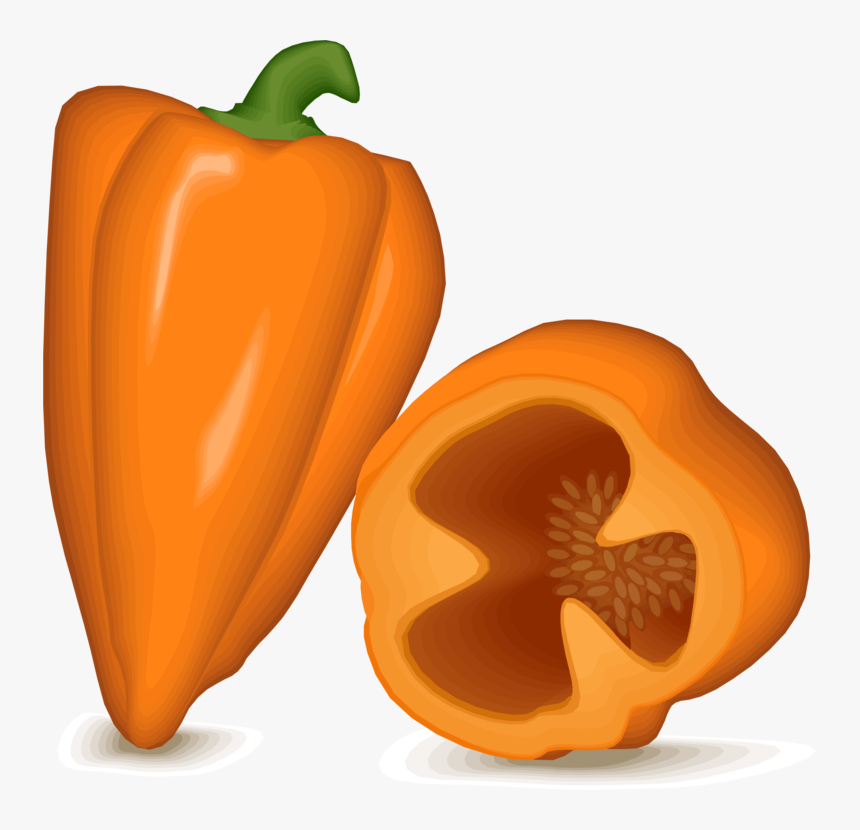Gourd,superfood,bell Pepper - Transparent Background Habanero Pepper Clipart, HD Png Download