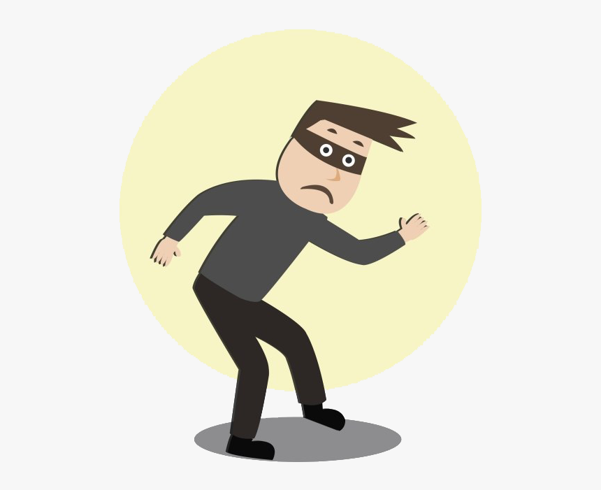 Robber Transparent Png - Ladron Animado Asustado, Png Download