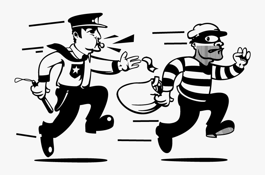 Steal The Process Not The Logo Giant Finder - Cartoon Running From Cops, HD Png Download