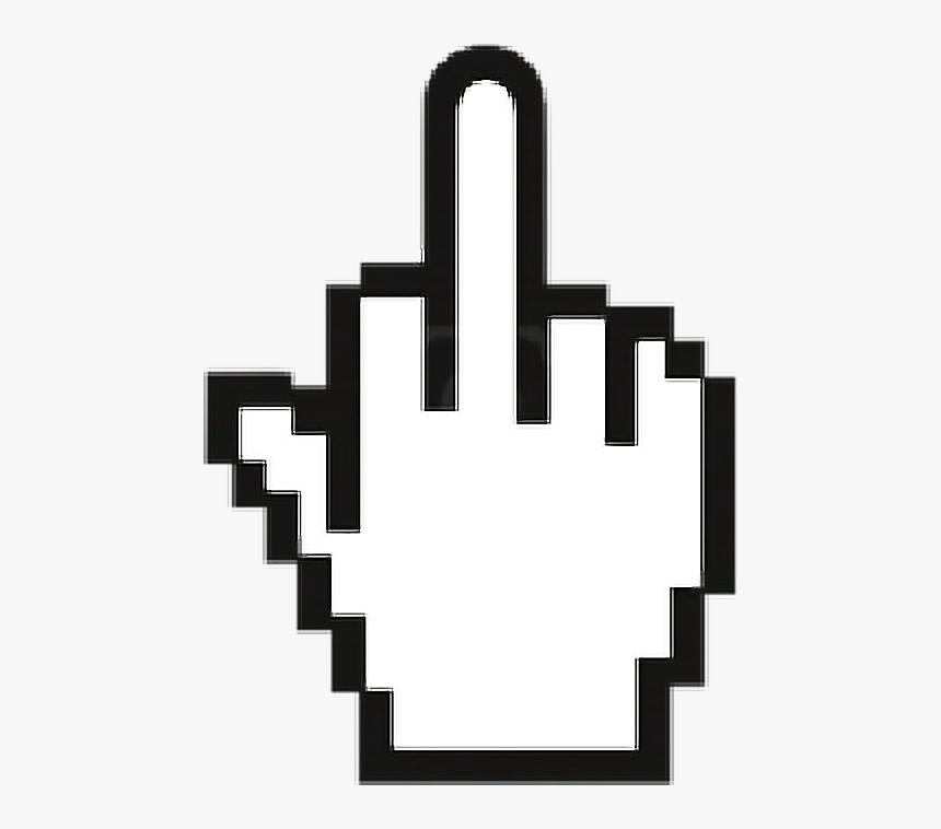 Pixel Grungeaesthetic Aesthetic Vaporwave - Middle Finger Cursor Png, Transparent Png