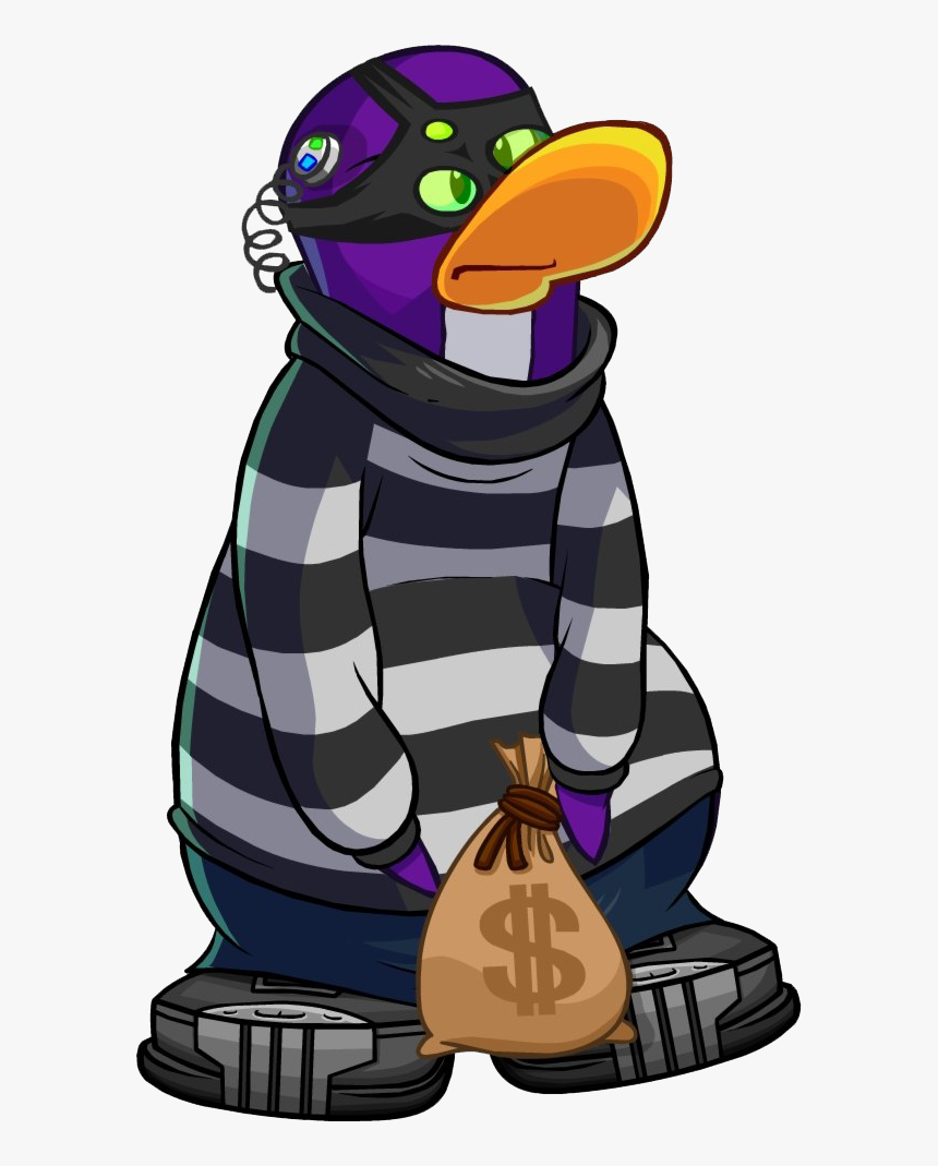 Club Penguin Robber, HD Png Download