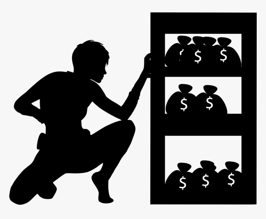 Rob, Thief, Burglar, Silhouette, Trying, Break, Safe - Anti Theft Tips, HD Png Download